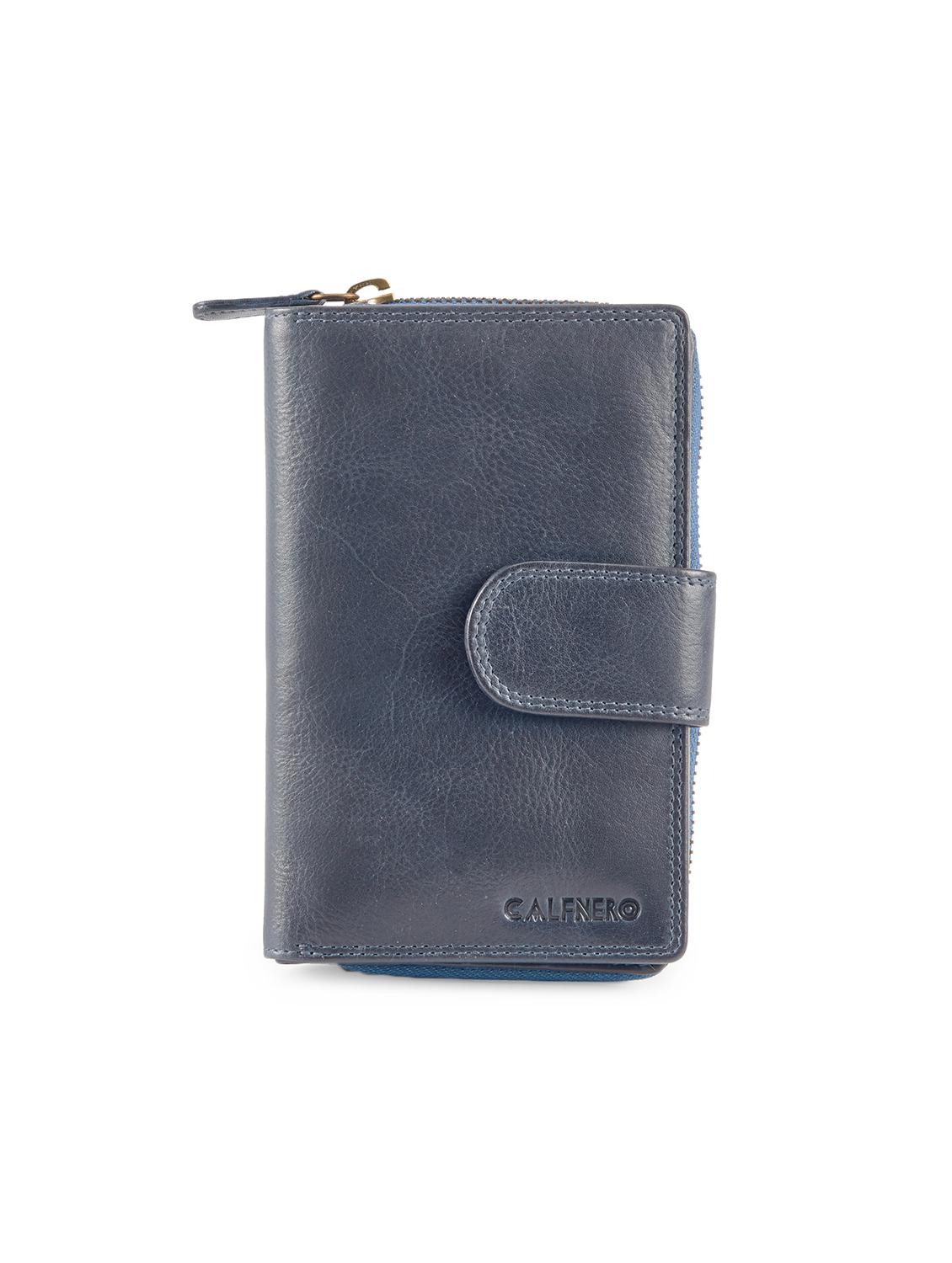 blue leather regular clutch - 14988054 - Zoom Image - 0