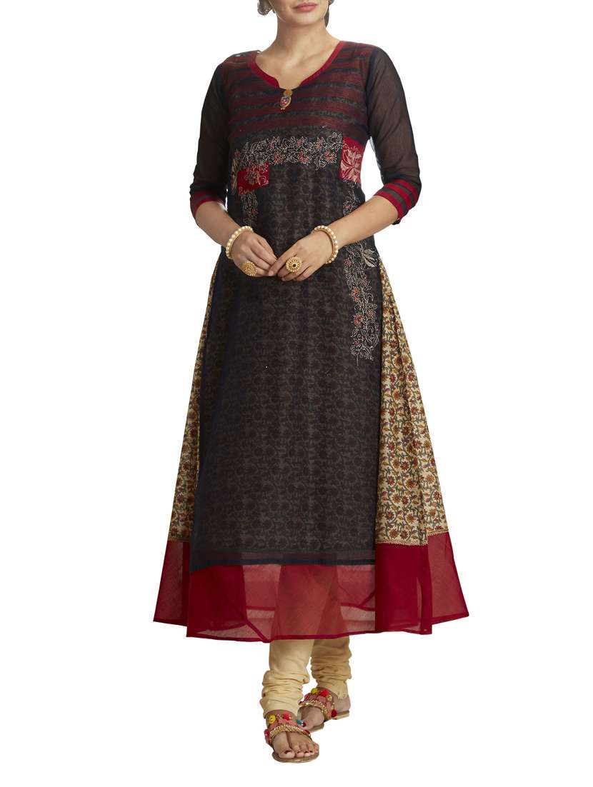 blue a-line stitched suit