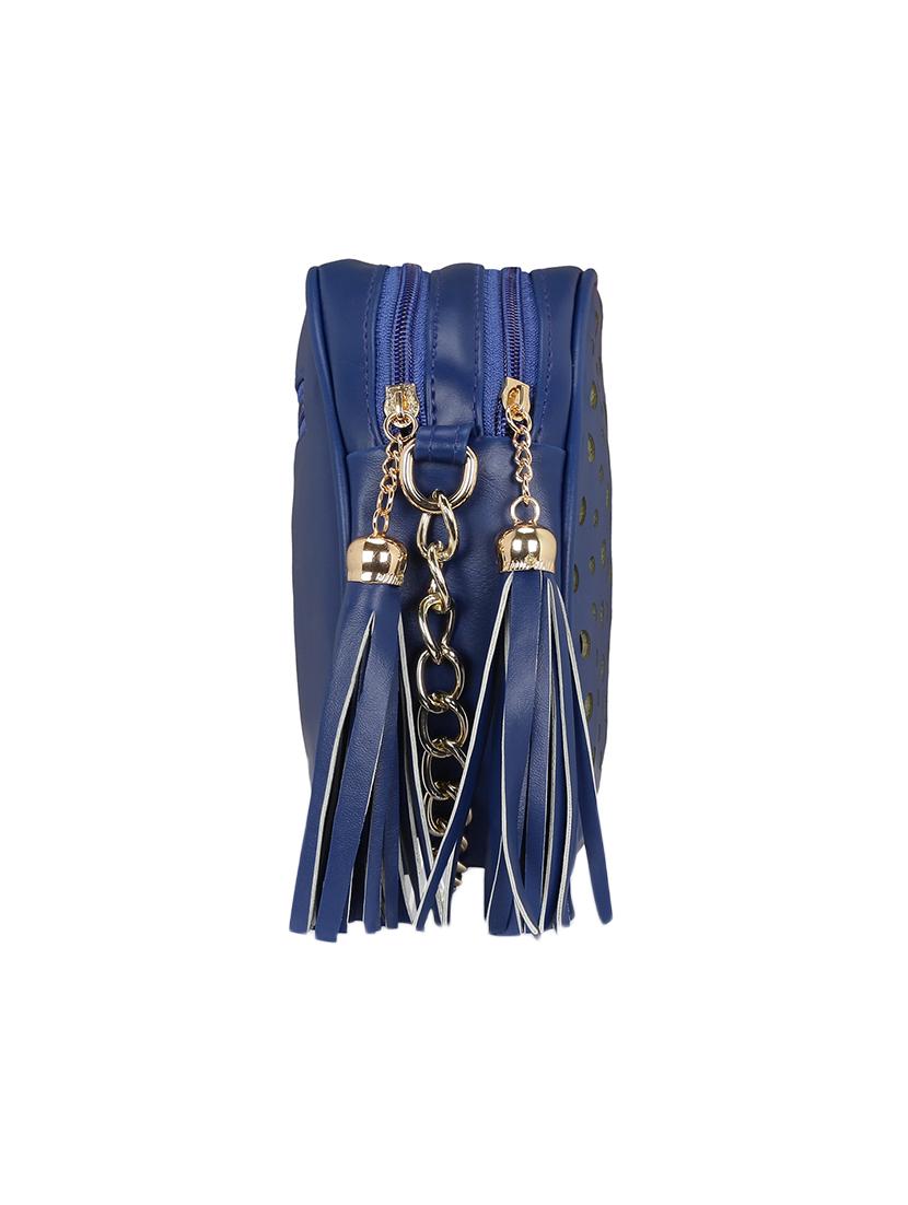 blue leatherette sling bag - 14992705 - Standard Image - 3