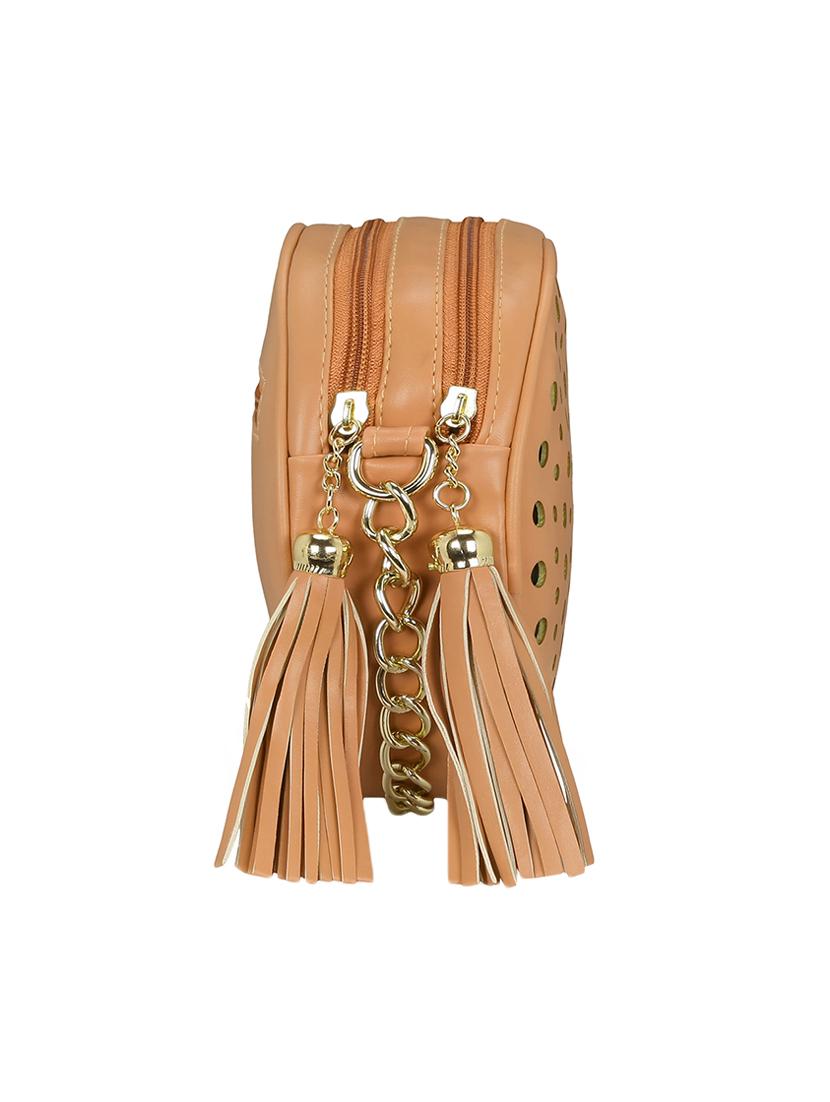 orange leatherette sling bag - 14992708 - Standard Image - 3