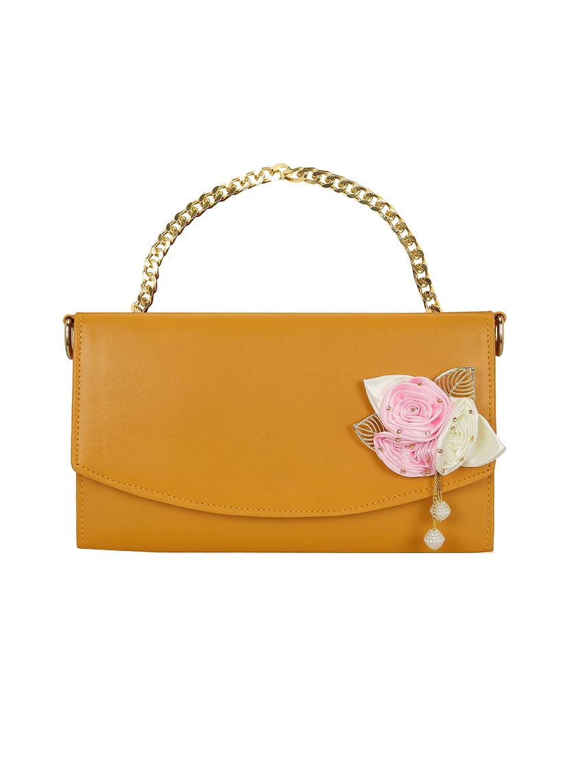yellow leatherette sling bag - 14992716 - Zoom Image - 0