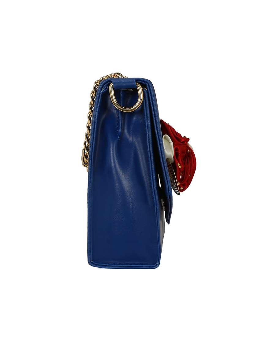 blue leatherette sling bag - 14992717 -  Standard Image - 3