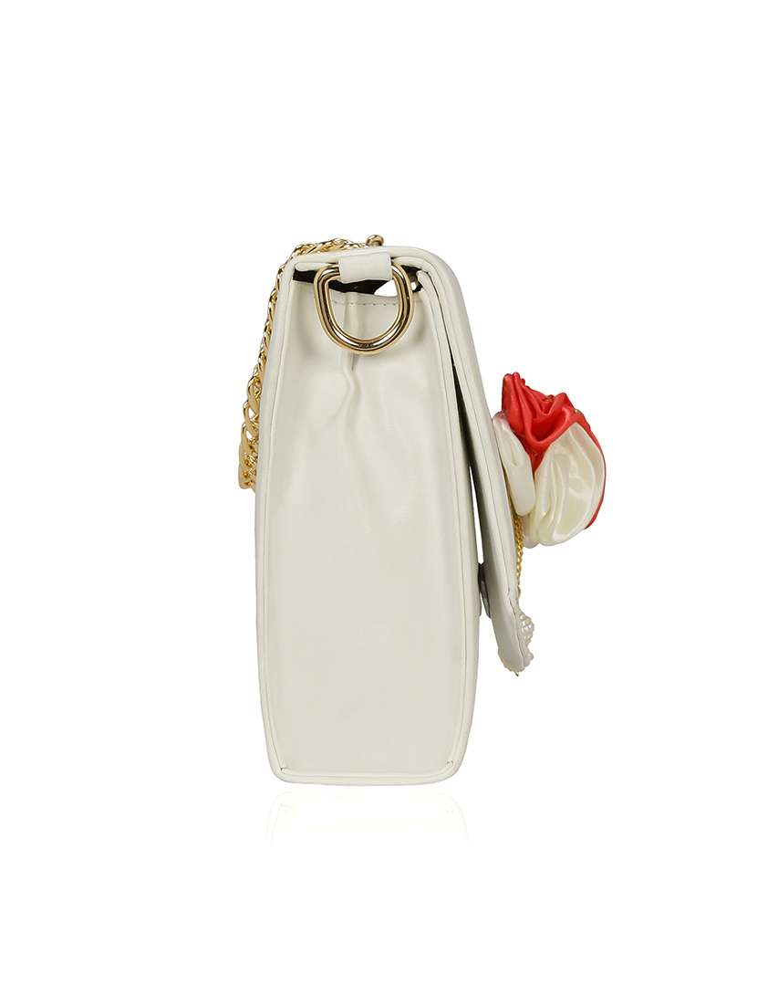 white leatherette sling bag - 14992719 -  Standard Image - 3