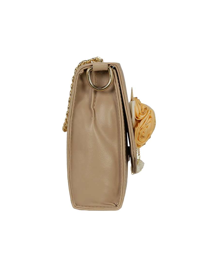 cream leatherette sling bag - 14992731 -  Standard Image - 3