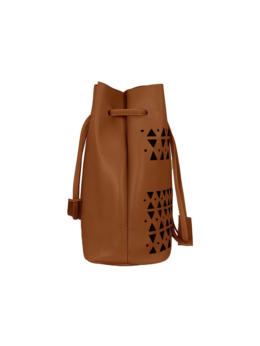 brown leatherette combo tote - 14993084 - Standard Image - 3