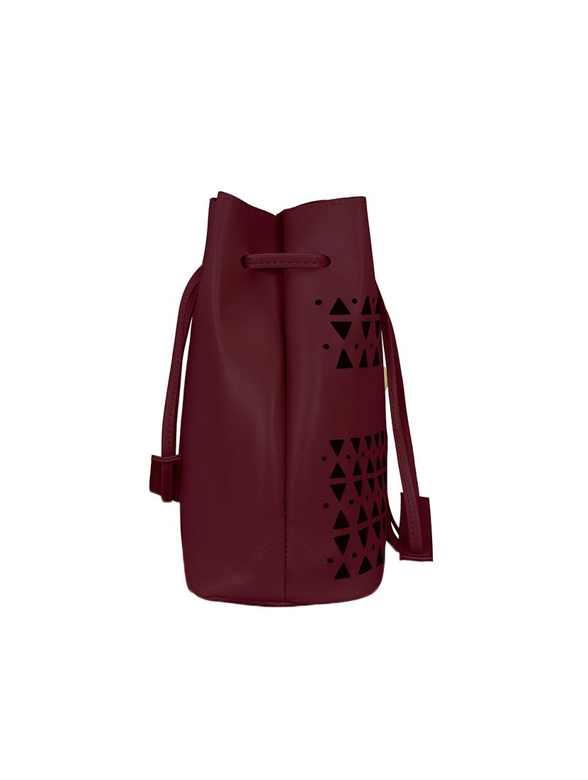 maroon leatherette combo tote - 14993115 - Standard Image - 3