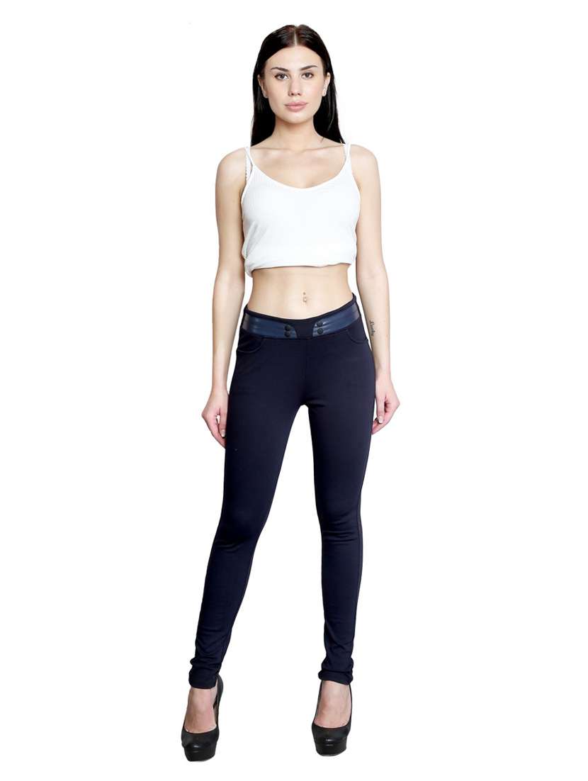 navy blue cotton jeggings - 14993760 -  Standard Image - 3