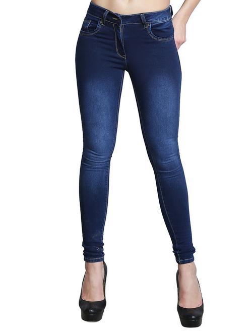 solid blue denim jeans - 14993771 -  Standard Image - 0