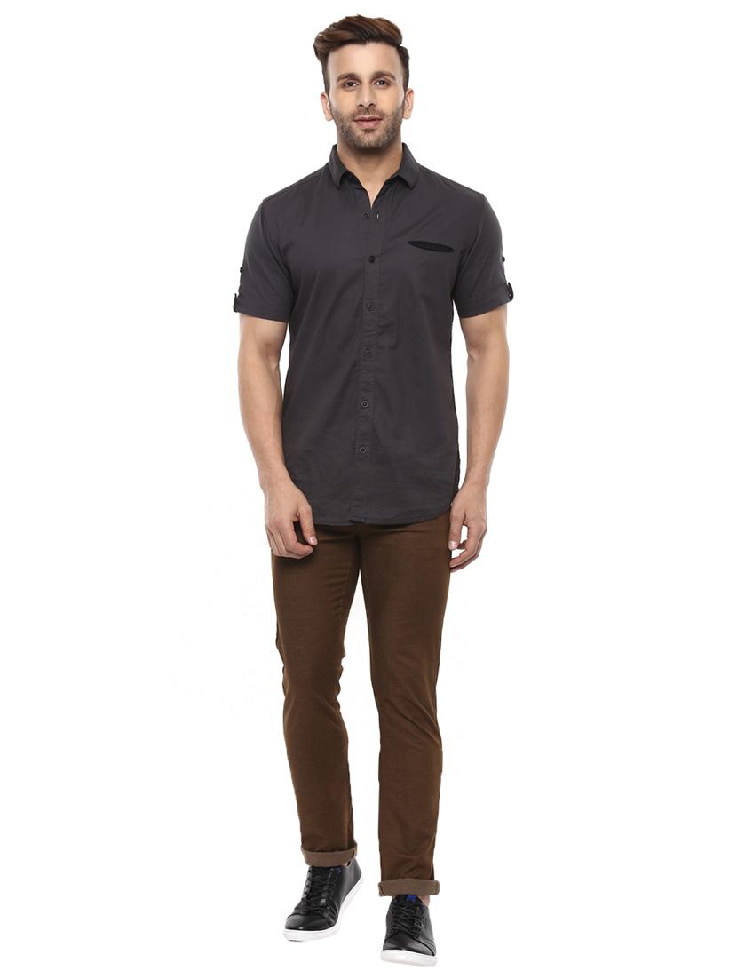 brown cotton chinos - 14997035 - Standard Image - 3