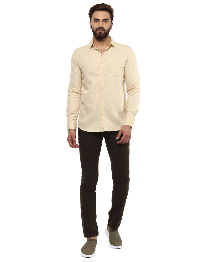 brown cotton chinos - 14997053 -  Standard Image - 3