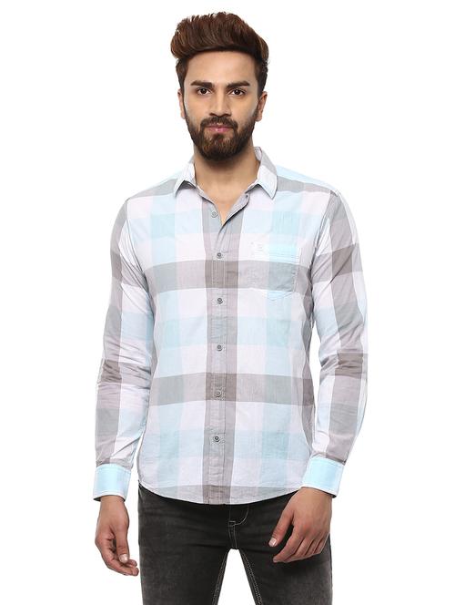 light blue cotton casual shirt - 14997167 - Standard Image - 0