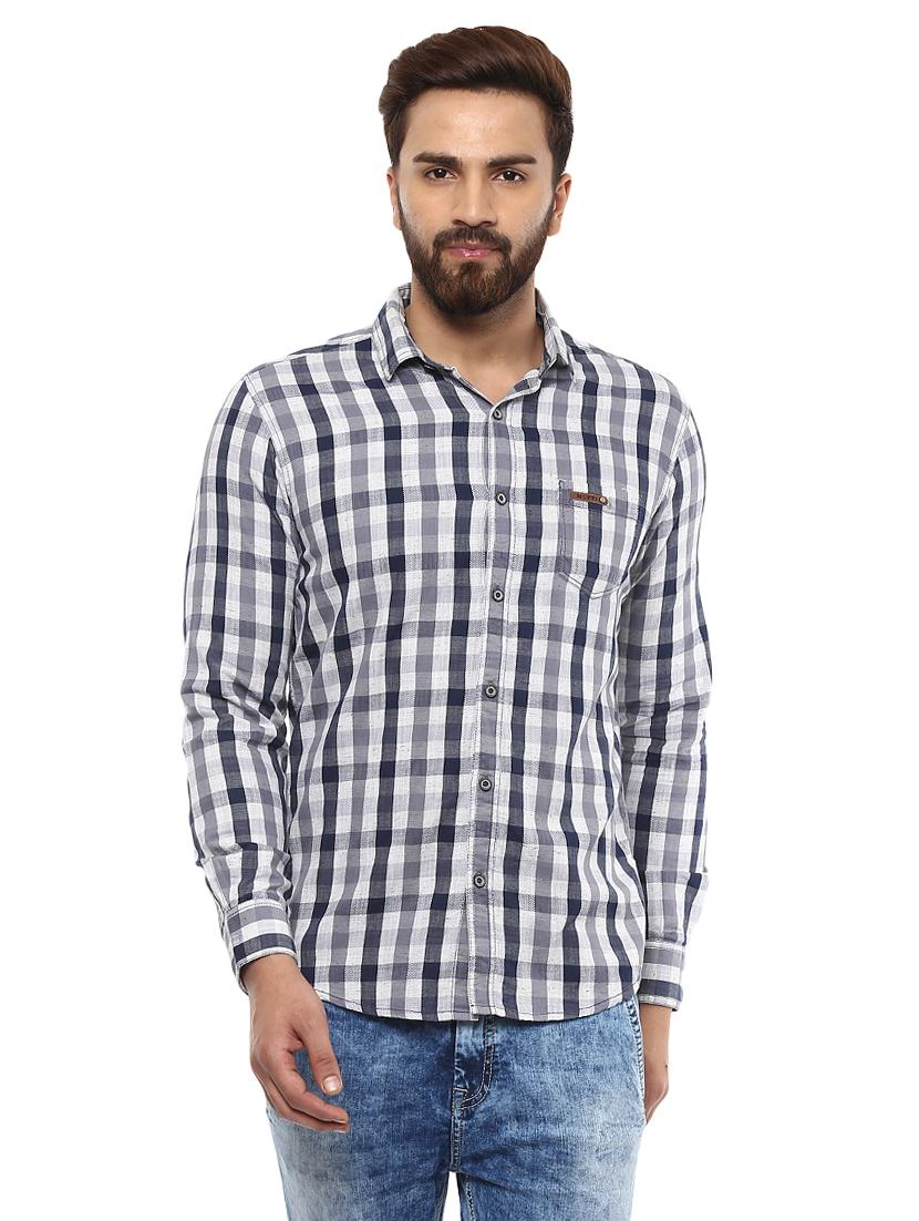 grey cotton casual shirt - 14997208 -  Zoom Image - 0