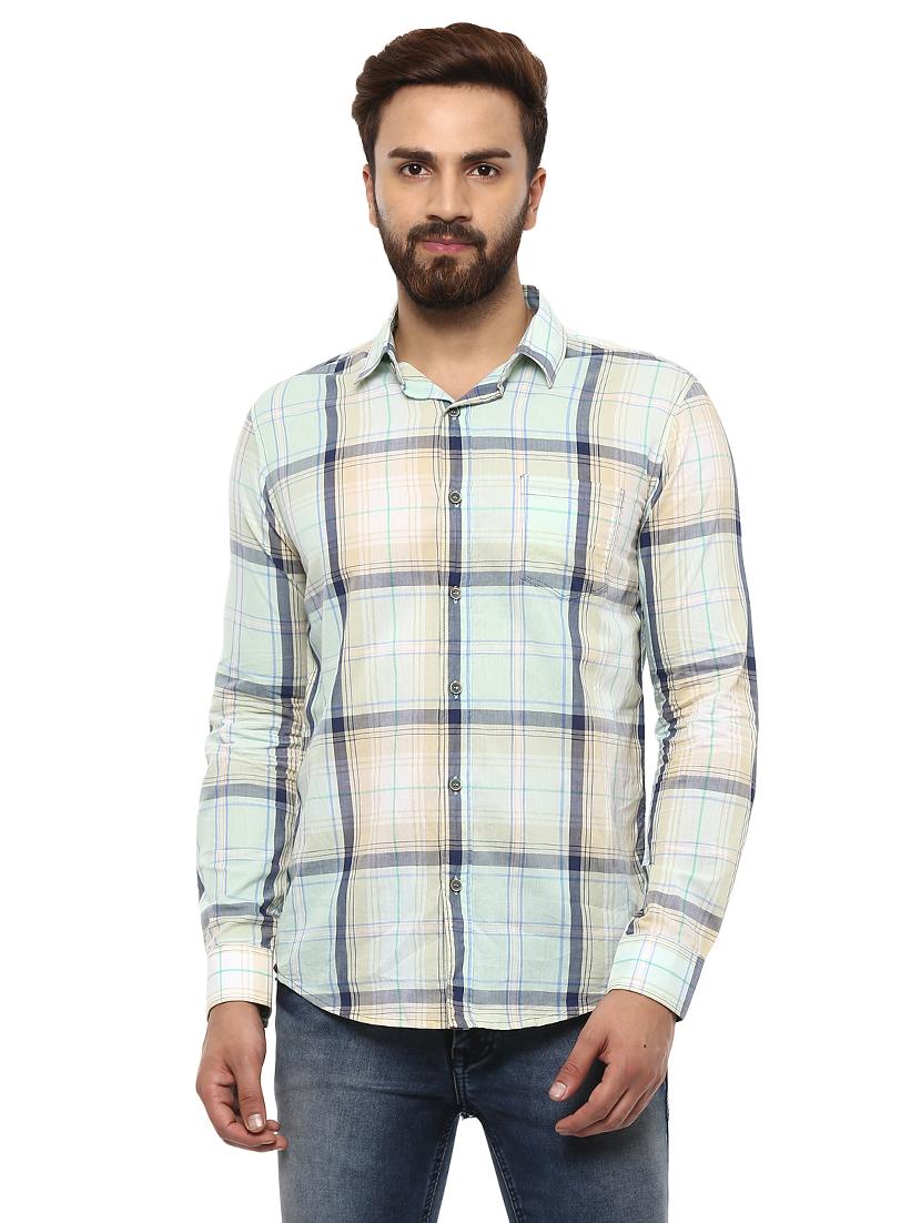 light blue cotton casual shirt - 14997210 - Zoom Image - 0
