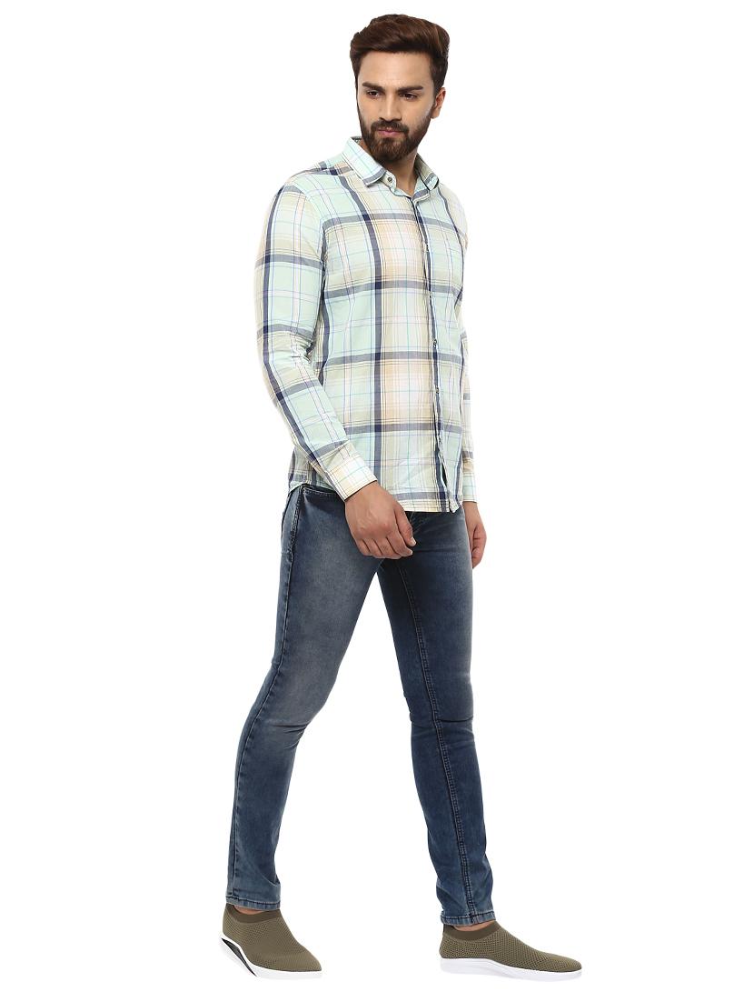 light blue cotton casual shirt - 14997210 - Standard Image - 3