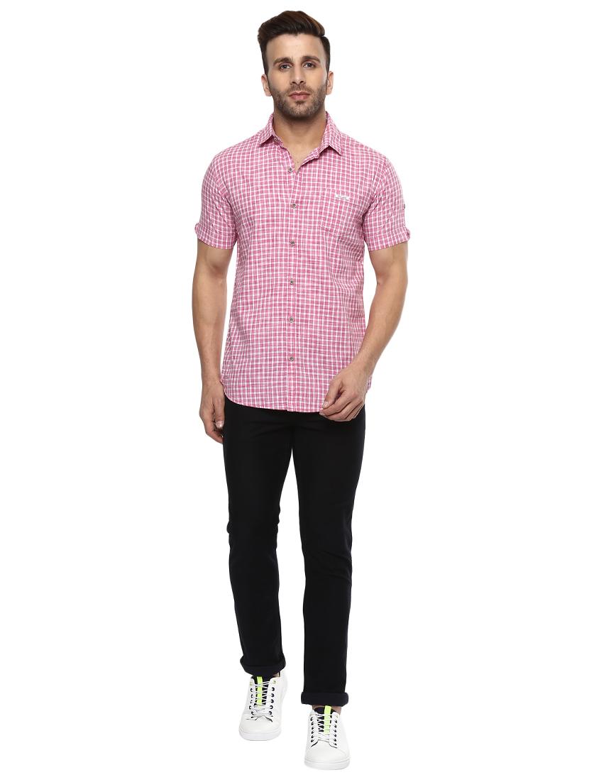 pink cotton casual shirt - 14997225 - Standard Image - 3