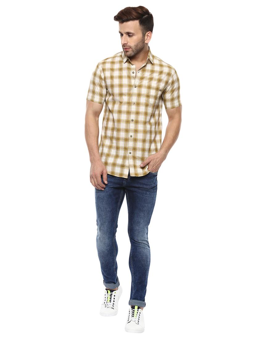 yellow cotton casual shirt - 14997230 - Standard Image - 3