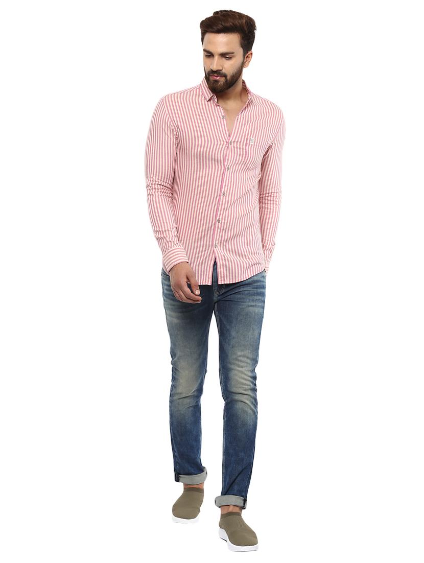 pink cotton casual shirt - 14997234 - Standard Image - 3