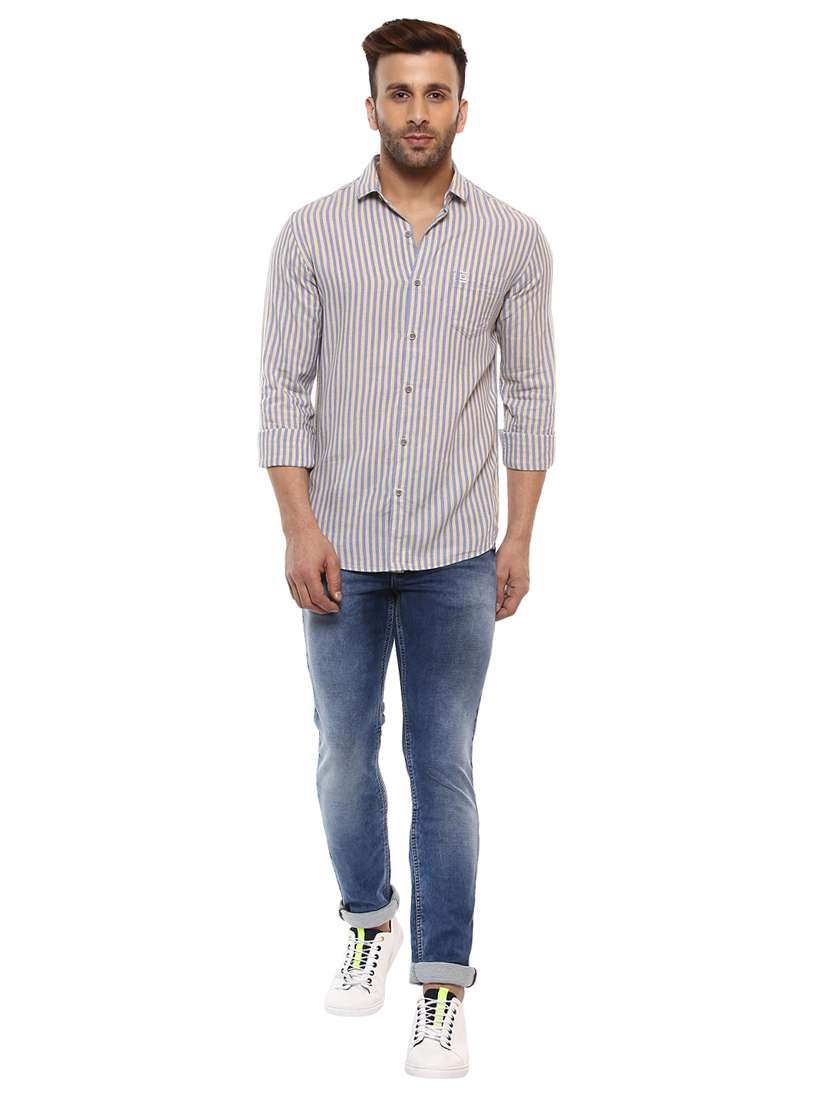 blue cotton casual shirt - 14997235 -  Standard Image - 3