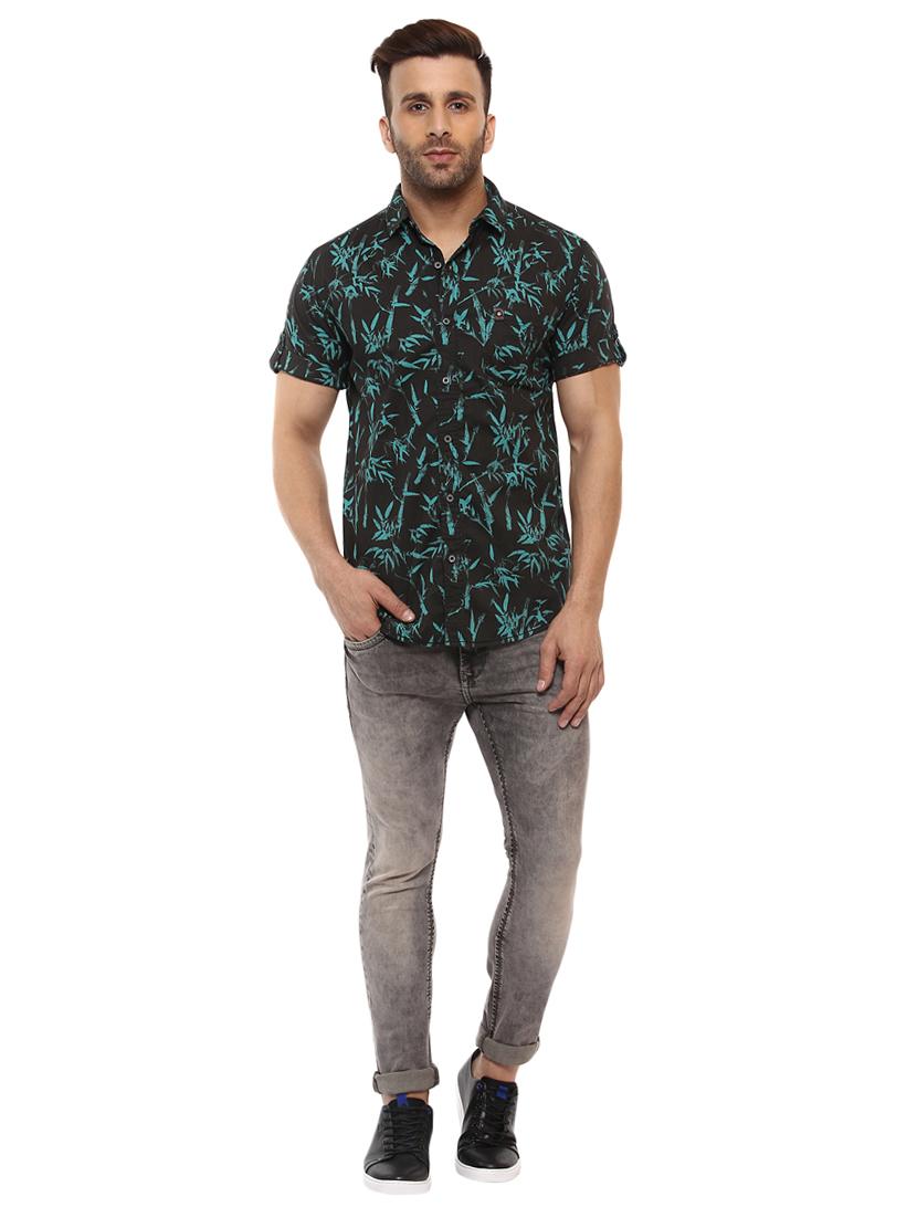 black cotton casual shirt - 14997270 - Standard Image - 3