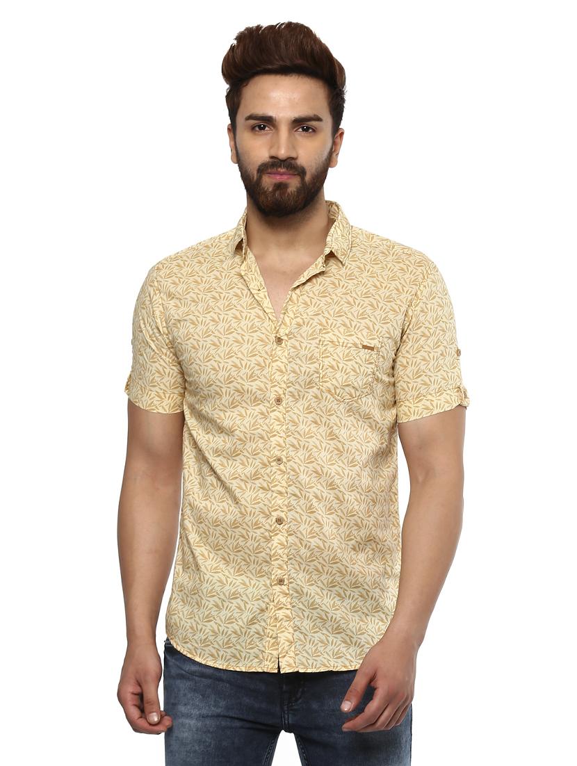 beige cotton casual shirt - 14997272 - Zoom Image - 0