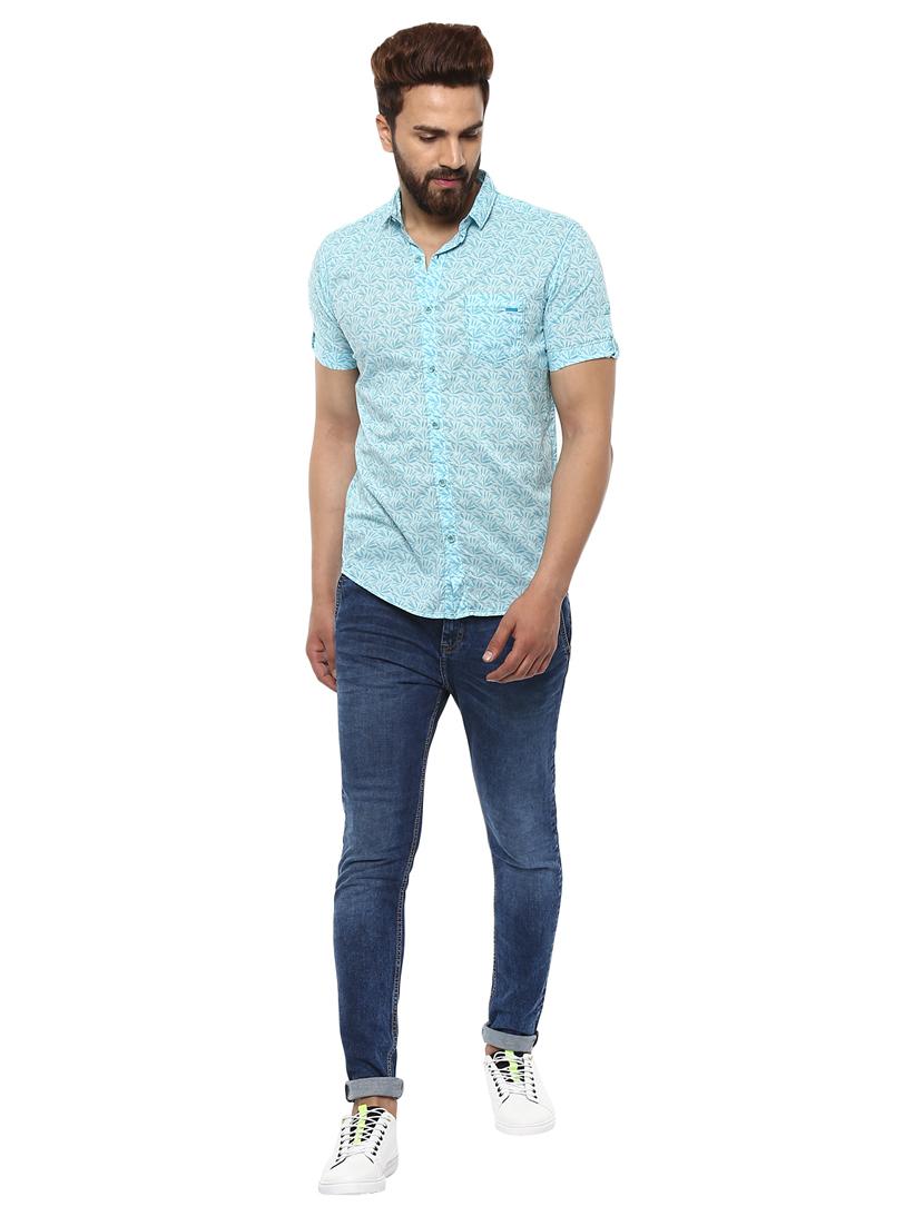 light blue cotton casual shirt - 14997273 - Standard Image - 3