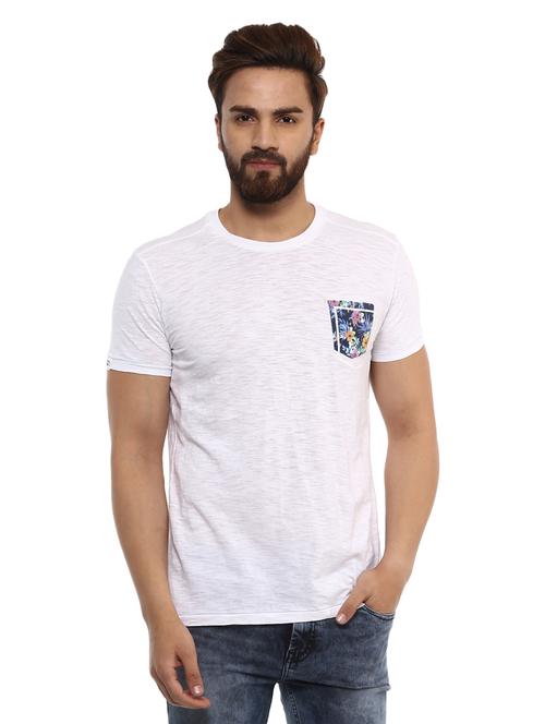 white cotton pocket t-shirt - 14997312 - Standard Image - 0