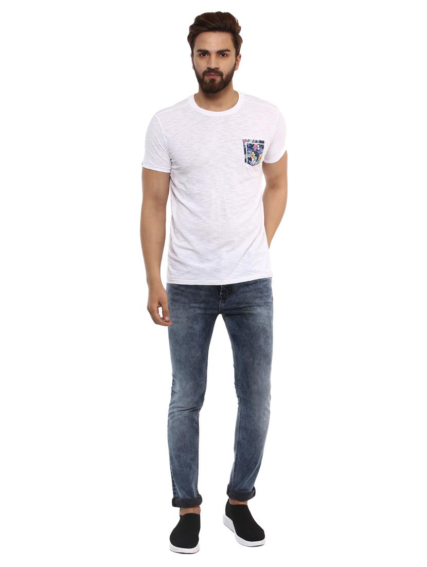 white cotton pocket t-shirt - 14997312 - Standard Image - 3
