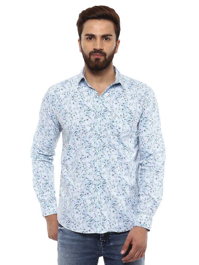 light blue cotton casual shirt - 14997340 - Zoom Image - 0