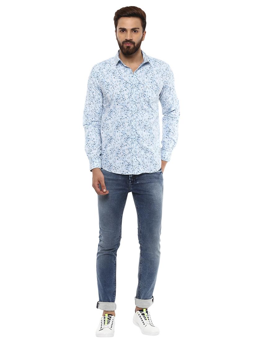 light blue cotton casual shirt - 14997340 - Standard Image - 3