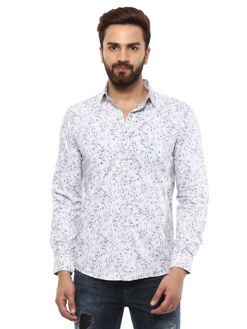 white cotton casual shirt - 14997343 - Zoom Image - 0