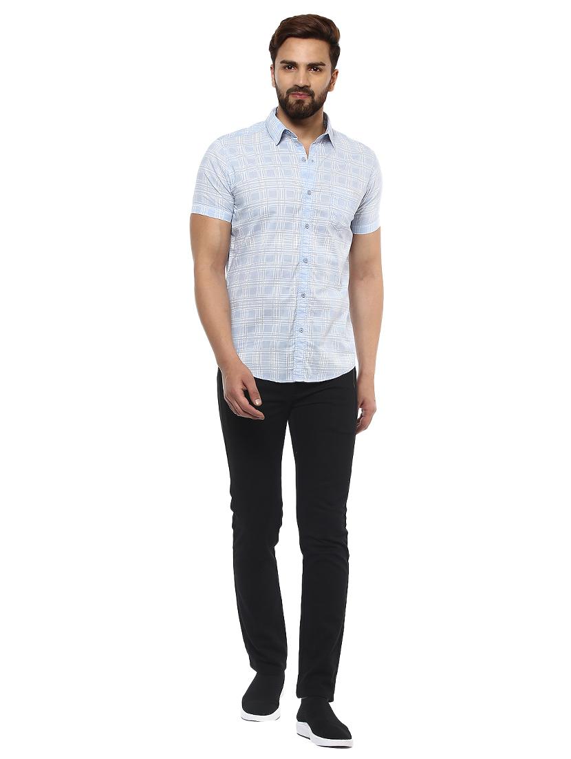 light blue cotton casual shirt - 14997350 - Standard Image - 3