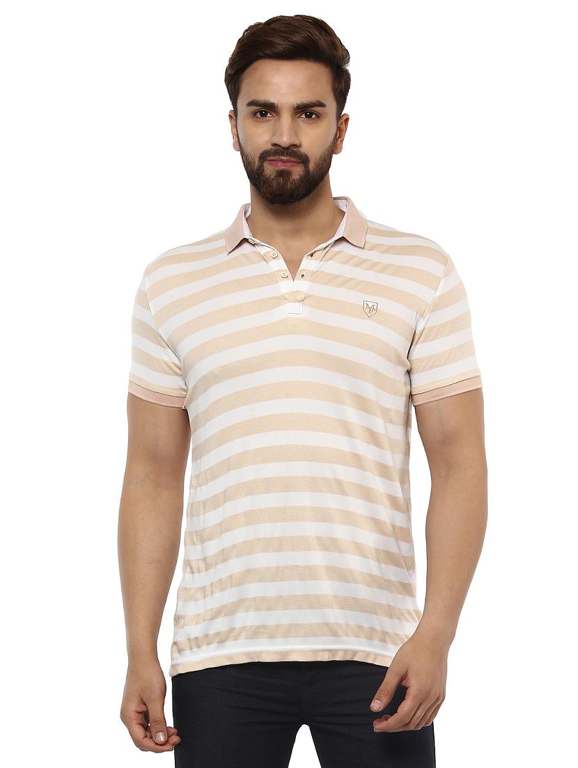 beige cotton all over print tshirt - 14997356 - Zoom Image - 0