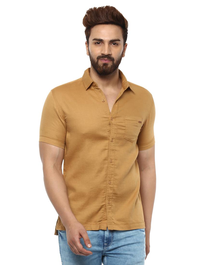 beige cotton casual shirt - 14997414 -  Zoom Image - 0