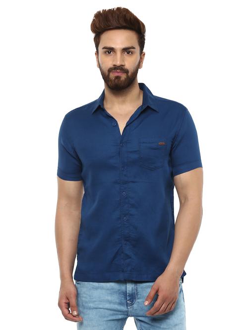 blue cotton casual shirt - 14997417 -  Standard Image - 0