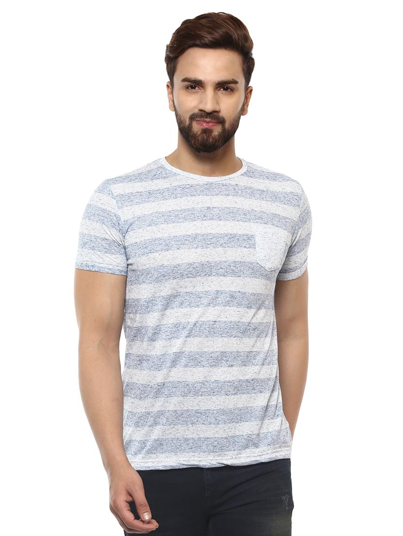 blue cotton pocket t-shirt - 14997418 -  Zoom Image - 0
