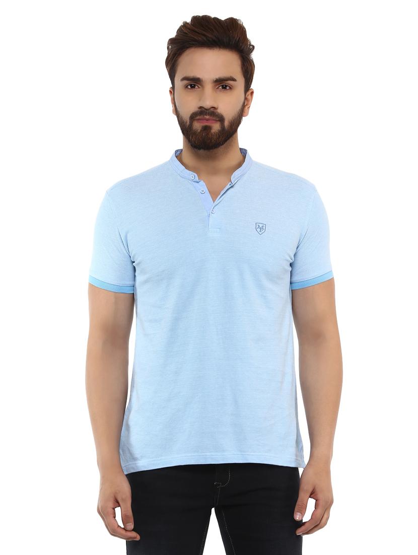turquoise cotton tshirt - 14997430 -  Zoom Image - 0