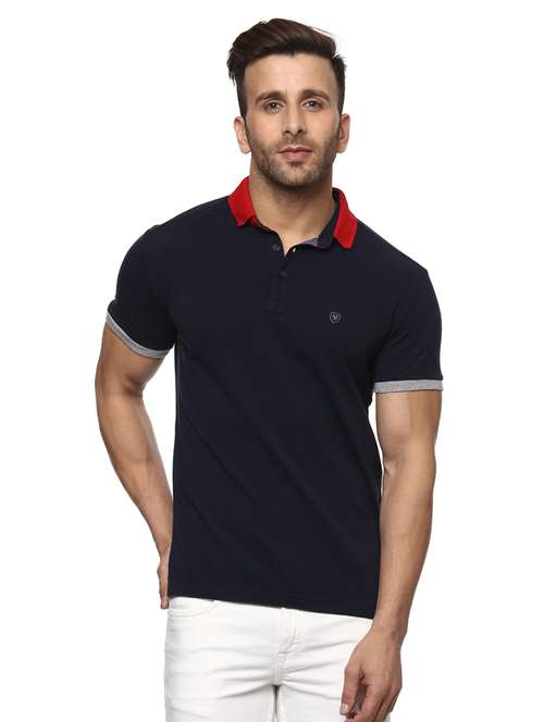 navy blue cotton t-shirt - 14997439 - Standard Image - 0