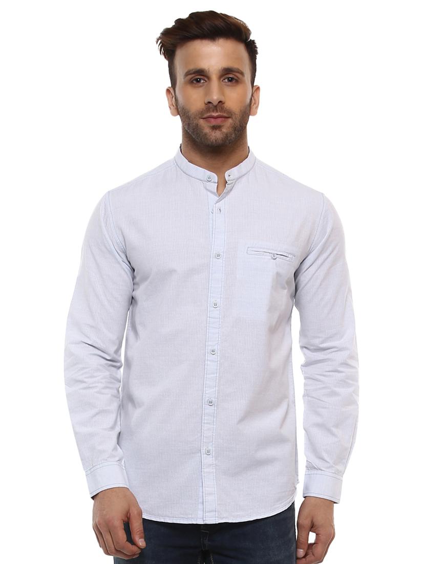 light blue cotton casual shirt - 14997488 - Zoom Image - 0
