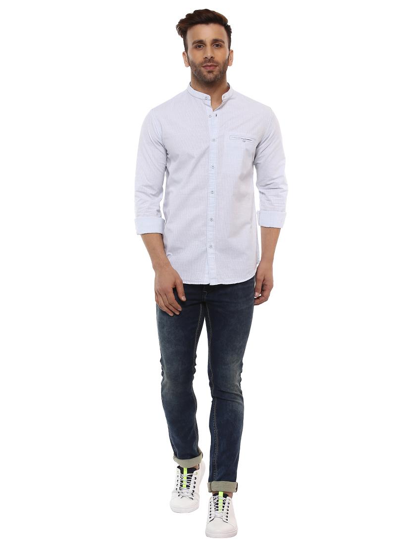 light blue cotton casual shirt - 14997488 - Standard Image - 3