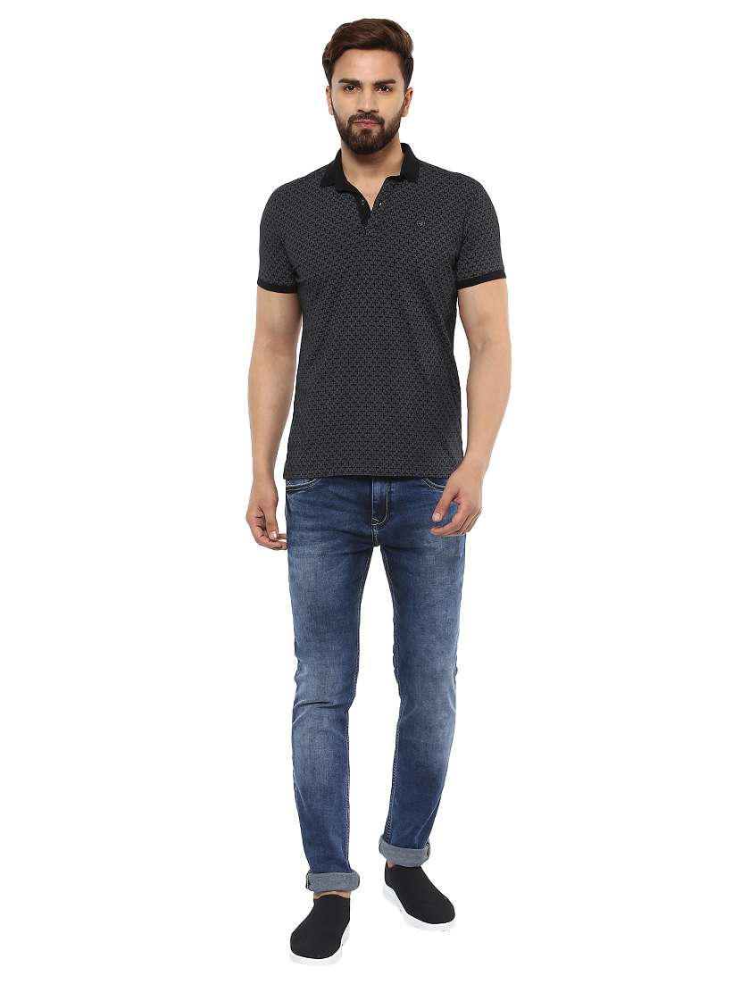 black cotton all over print tshirt - 14997509 -  Standard Image - 3