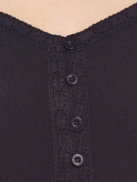 solid black 3/4 jumpsuit - 14997774 -  Standard Image - 3