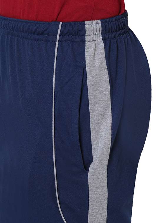 blue cotton  full length track pant - 14999294 -  Standard Image - 3