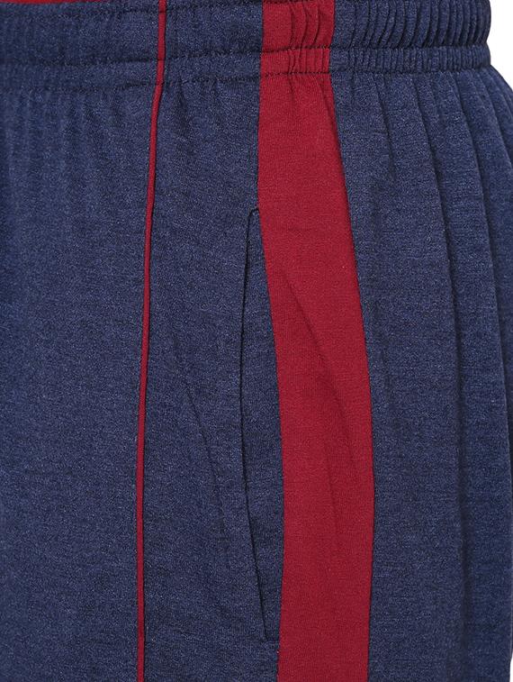 blue cotton full length track pant - 14999902 - Standard Image - 3