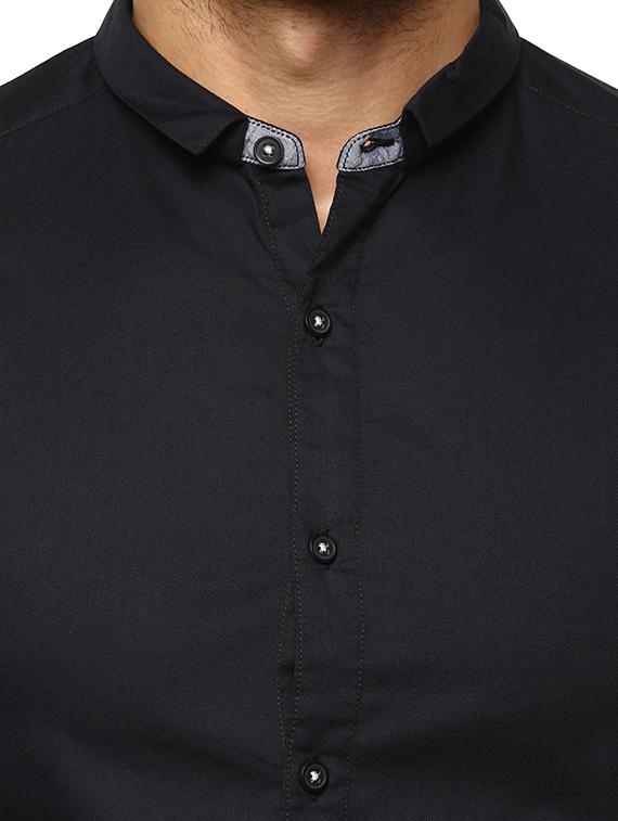 black cotton casual shirt - 15000744 - Standard Image - 3