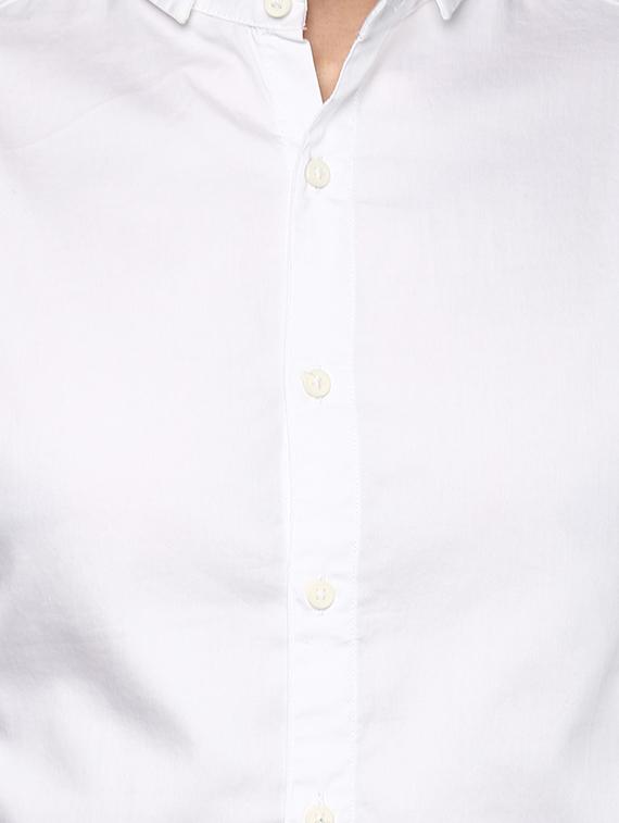 white cotton casual shirt - 15000753 - Standard Image - 3