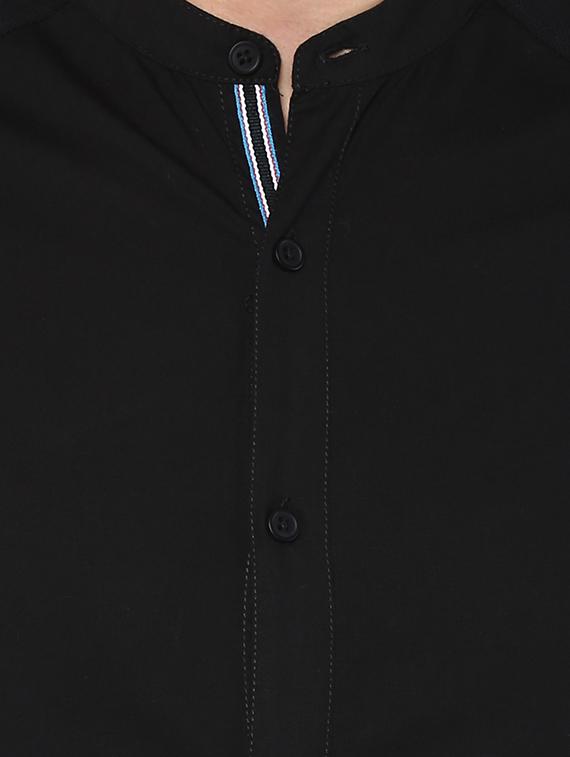black cotton casual shirt - 15000783 - Standard Image - 3