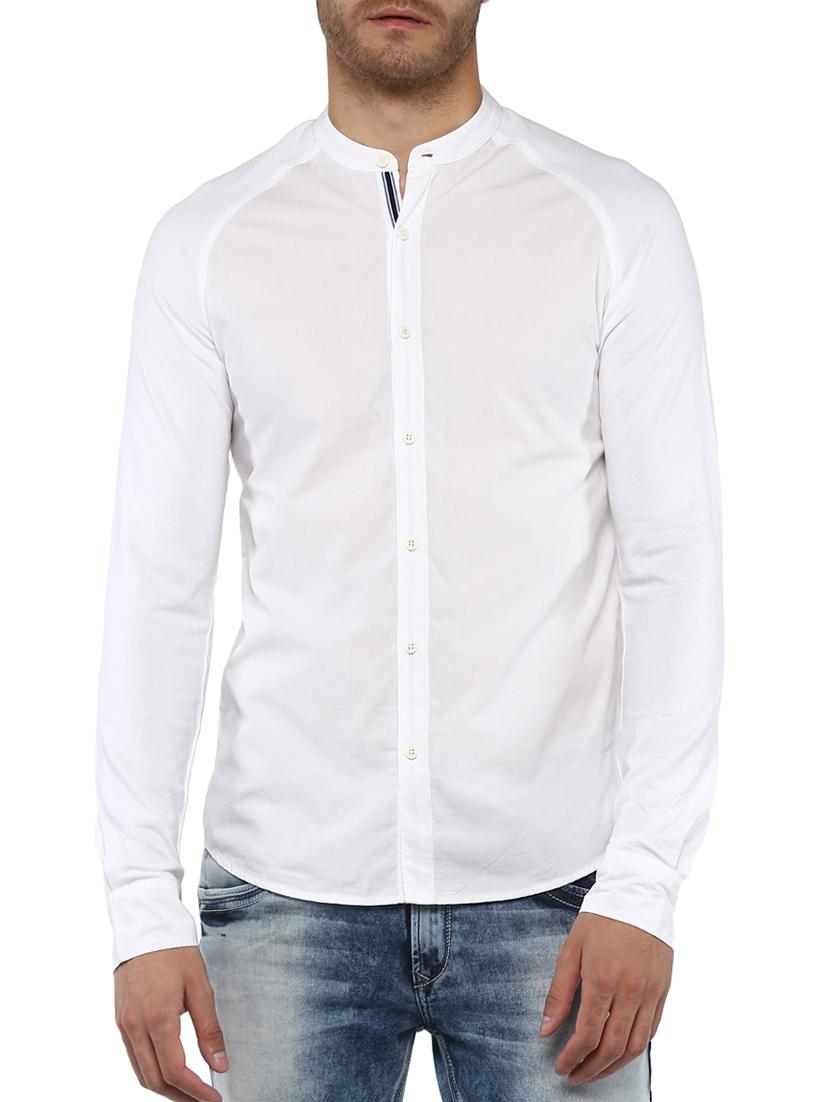 white cotton casual shirt - 15000784 - Zoom Image - 0