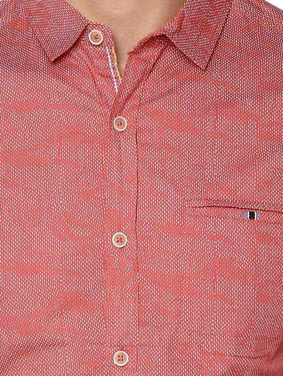 red cotton casual shirt - 15000804 -  Standard Image - 3