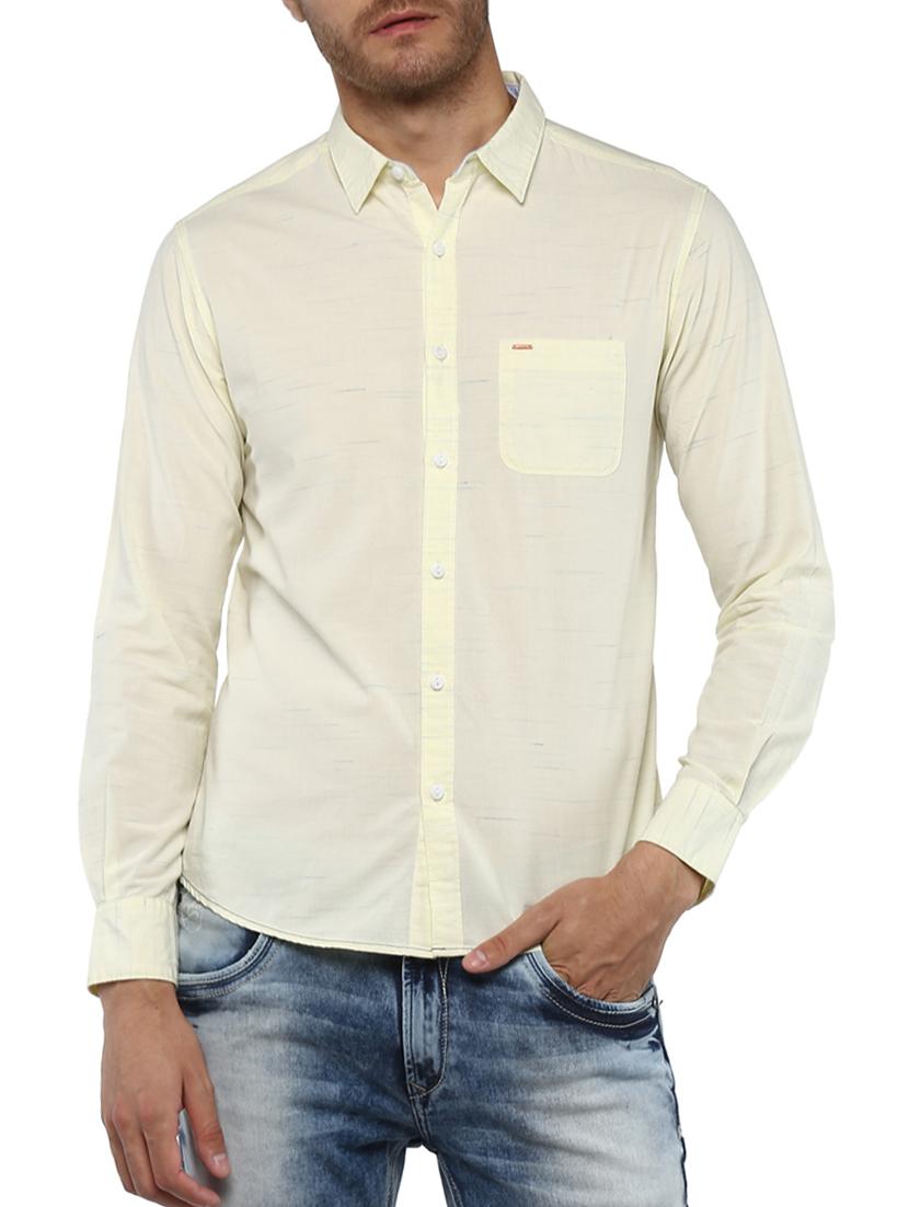 beige cotton casual shirt - 15000806 - Zoom Image - 0