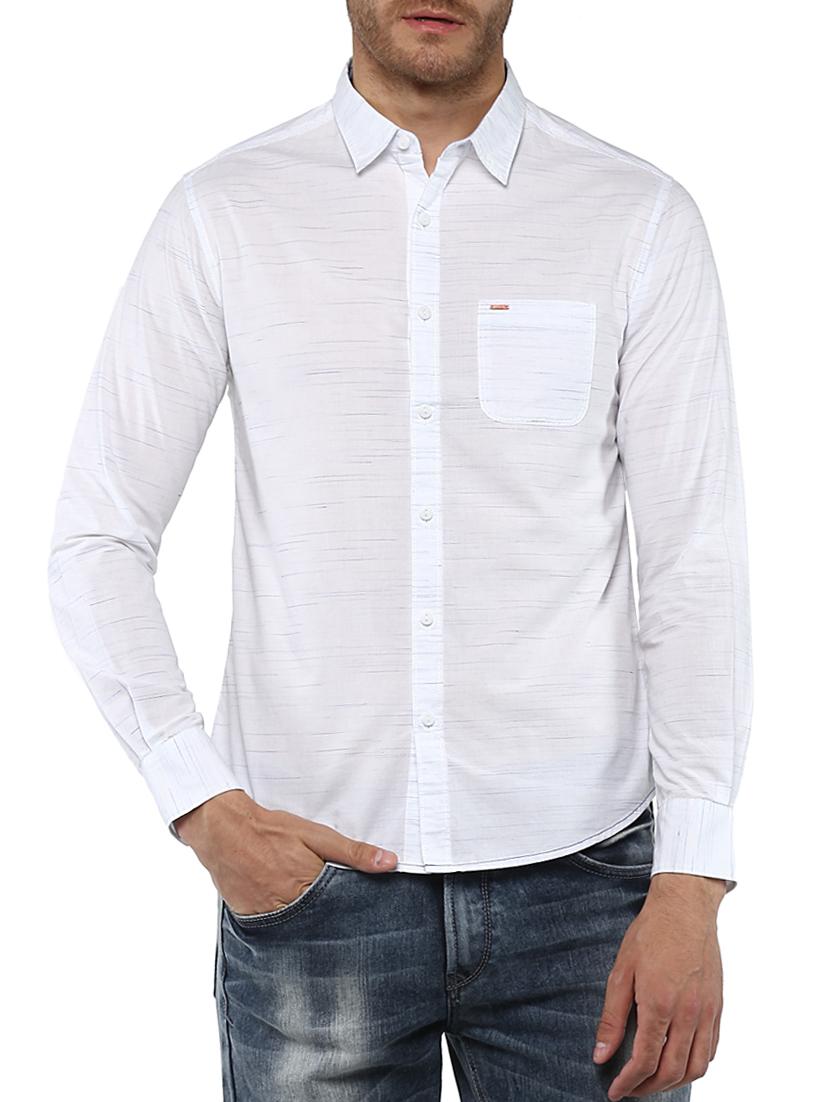white cotton casual shirt - 15000807 - Zoom Image - 0